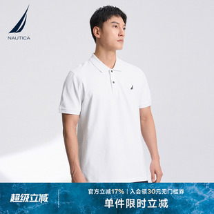 翻领T恤商务宽松polo衫 NAUTICA 休闲透气短袖 诺帝卡25夏季 男士