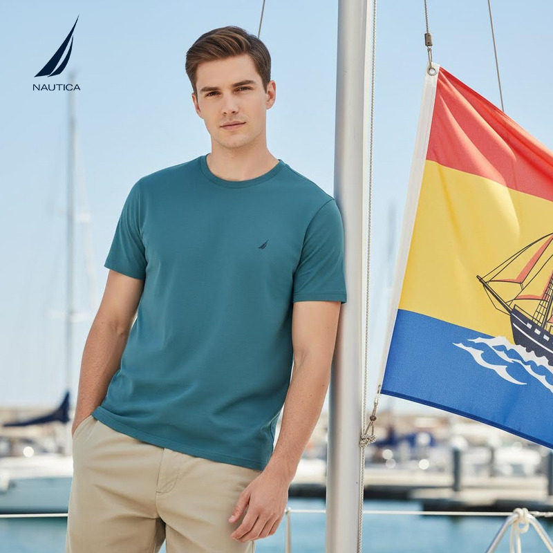 NAUTICA/诺帝卡男装26春夏新品基础款百搭纯色柔软圆领短袖T恤,男装,T恤,淘宝优惠券,粉丝福利购,淘宝优惠卷