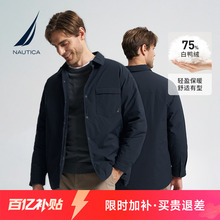 NAUTICA/诺帝卡男装冬季防轻泼水保暖透气衬衫领羽绒服夹克JO3352