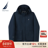 春秋款 NAUTICA 诺帝卡女装 Teflon三防休闲简约连帽夹克43JM02
