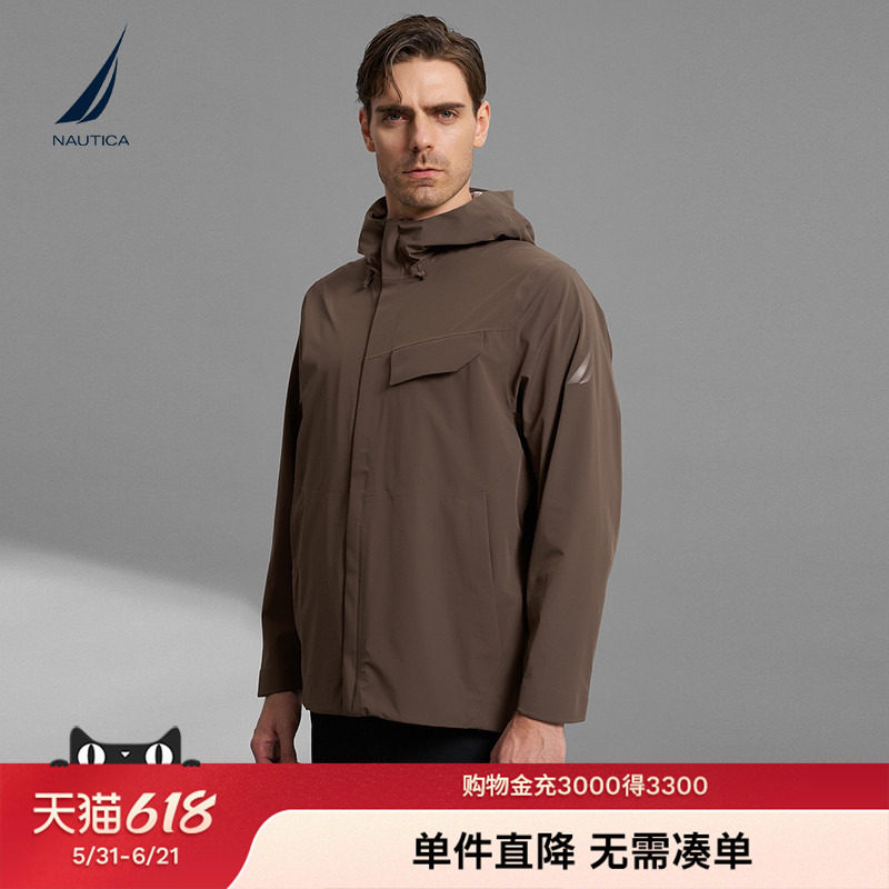NAUTICA/诺帝卡黑帆男装春季防轻泼水防风保暖外套JB3301