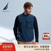春秋款 NAUTICA 诺帝卡男装 防轻泼水耐磨立领马甲梭织背心JM3302