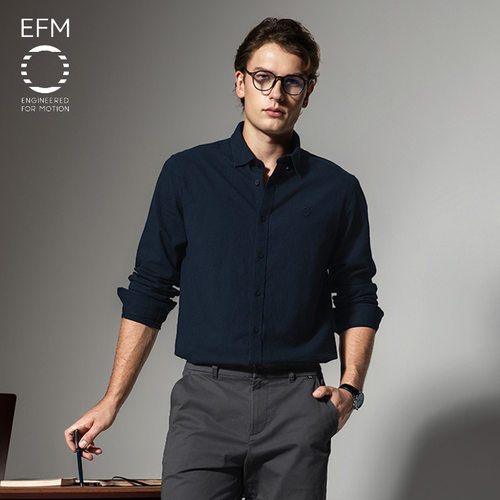 EFM男士商务羊毛混纺休闲衬衫