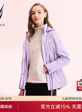 NAUTICA/诺帝卡女装秋冬防轻泼水保暖摇粒绒三合一外套43JO04
