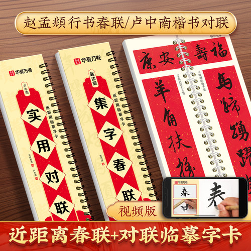 赵孟頫行书春联卢中南楷书对联