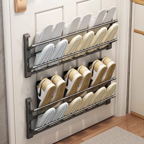 折叠鞋架免打孔壁挂拖鞋沥水挂架