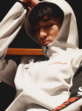 UNSHACKLED美式宽松风行者冲锋衣套装连帽拉链运动上衣休闲裤杨政