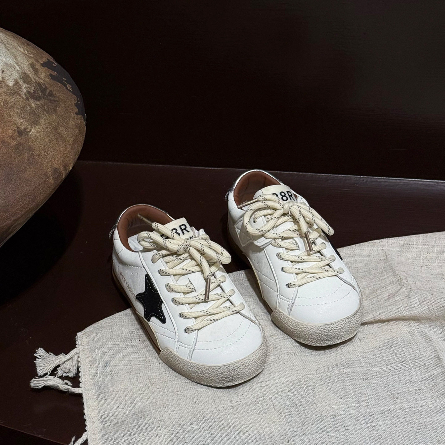 儿童星星鞋春季新款女童脏脏鞋男童韩系休闲运动鞋中大童德训板鞋