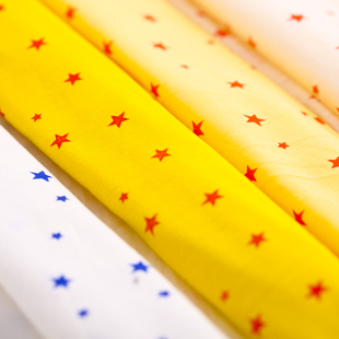 纯棉针织汗布夏季凉爽T恤汗衫里子裙子布料星星婴幼儿A类全棉面料