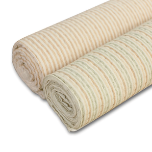 加厚彩棉夹棉保暖布料有机棉纯棉色织空气层面料宝宝婴儿a类棉布