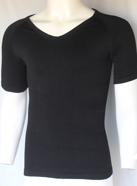 运动紧身衣短袖体恤男 白色黑色 弹力速干衣 篮球健身服透气跑步