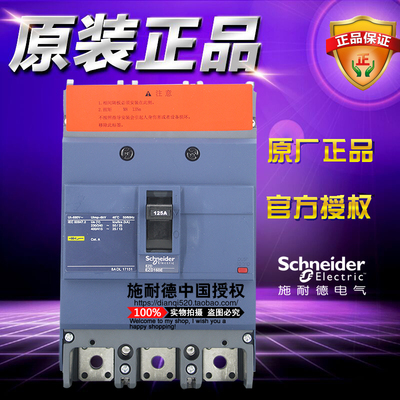 施耐德固定式125a塑壳断路器