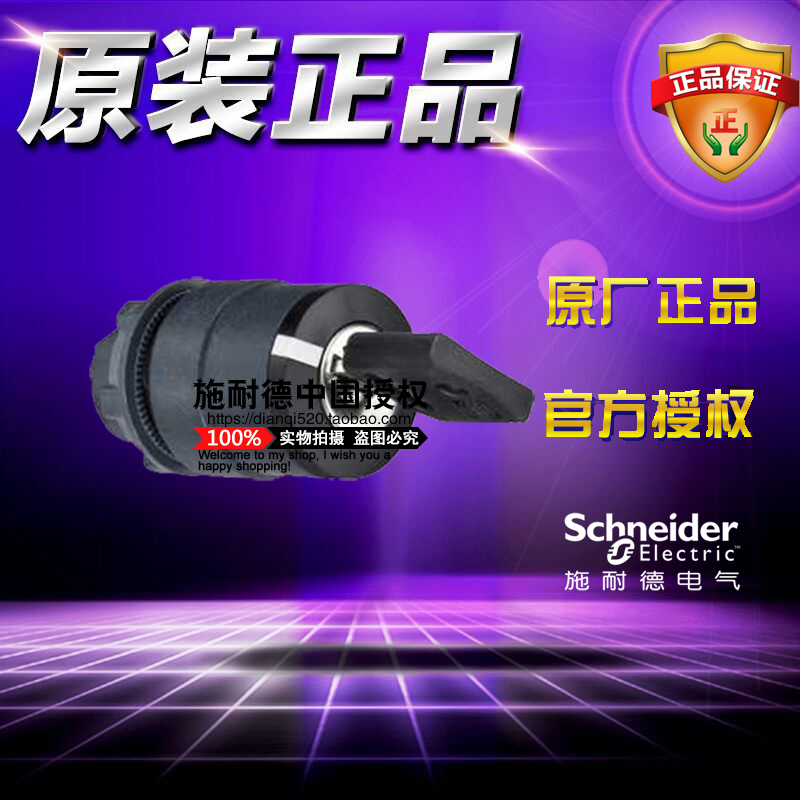 原装施耐德 ZB5AG6C ZB5-AG6C 2位自复位带锁钥匙选择开关头按钮