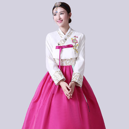韩服女士传统大码延吉朝鲜族服族服装婚礼服鲜族舞蹈练习裙大长今