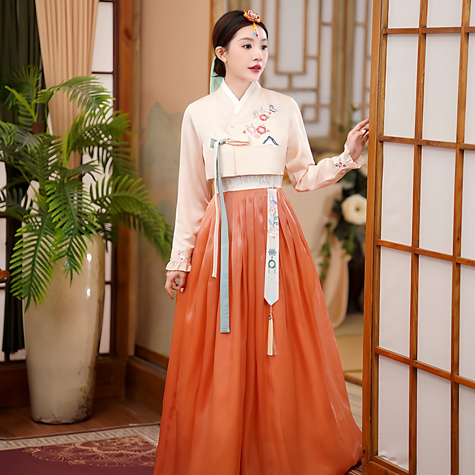 朝鲜族服装女韩服成人舞蹈演出服少数民族延边延吉韩国传统宫廷服