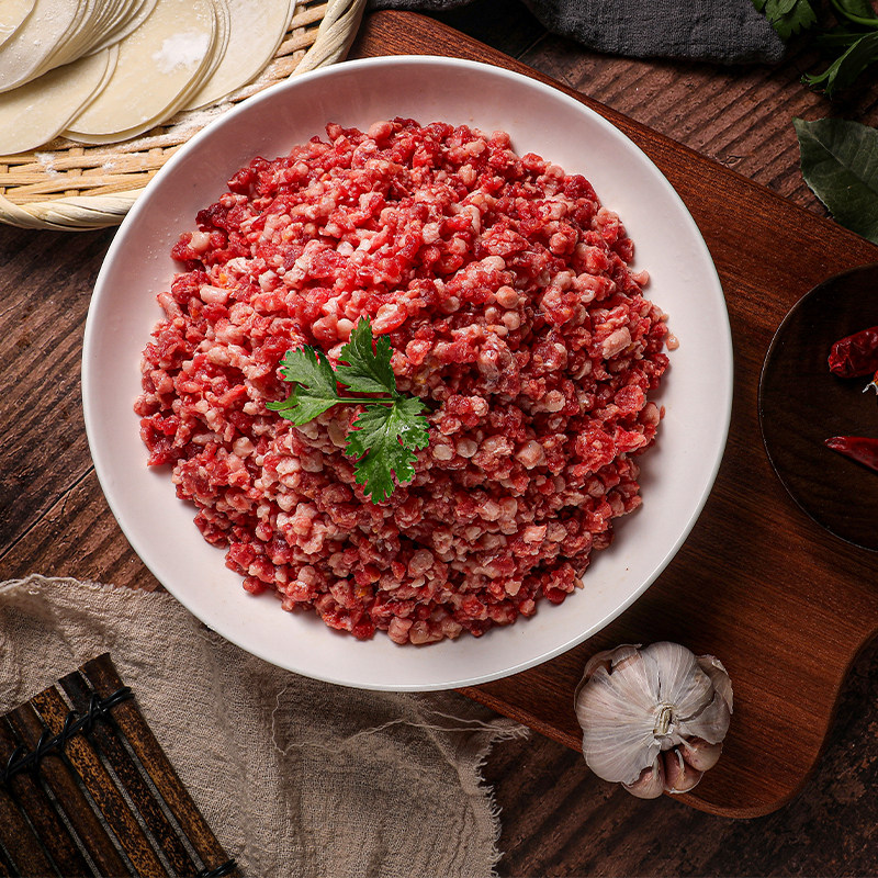 钓胃口 100%无添加纯牛肉碎500克*2包装顺丰冷运发货