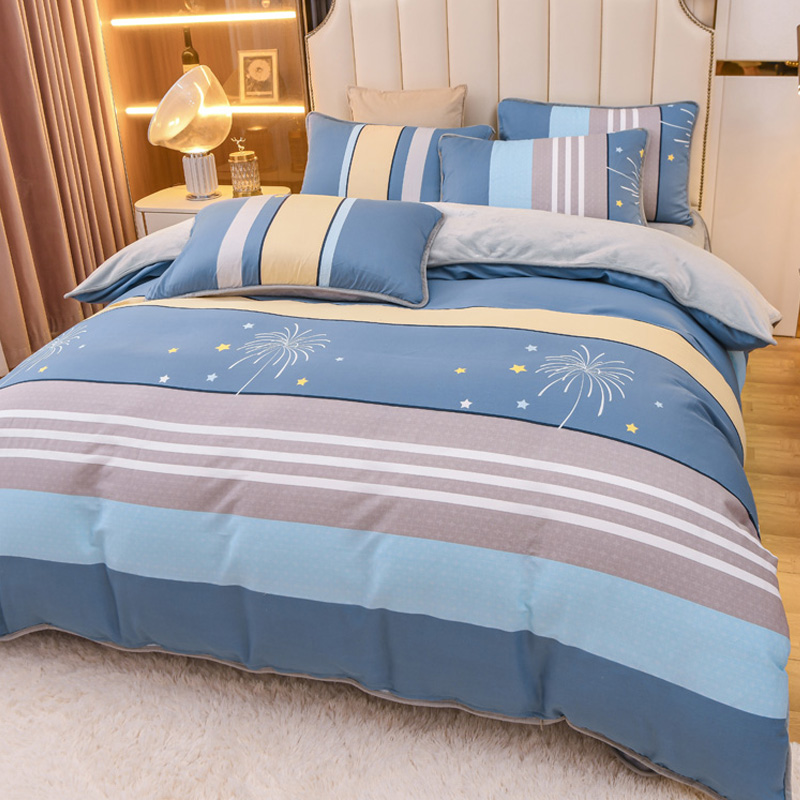 A全棉纯棉B牛奶绒单面绒被套单件