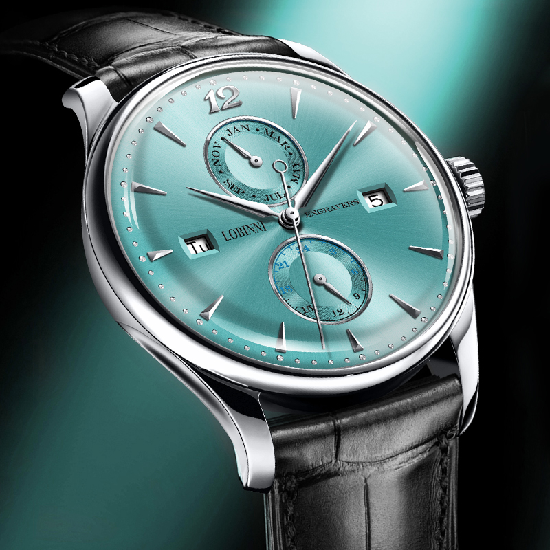 罗宾尼穹顶手表男款全自动机械表