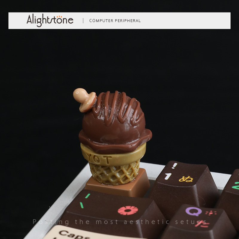 Alightstone个性立体甜筒键帽