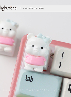 Alightstone立体键帽可爱小熊3D十字个性树脂单体客制化机械键帽