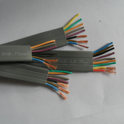国标电线电缆 TVVB 6芯X0.75平方扁平形软护套电梯电缆EVVF6*0.75