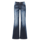 美式复古渐变微喇猫纹拖地垂感百搭舒适修身加绒显瘦长裤秋冬新款，女装休闲裤，奇怪漫猴工厂店