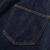 美式复古小众深蓝刺绣阔腿牛仔裤秋冬新款显瘦弯刀裤拖地慵懒垂感，女装休闲裤，奇怪漫猴工厂店