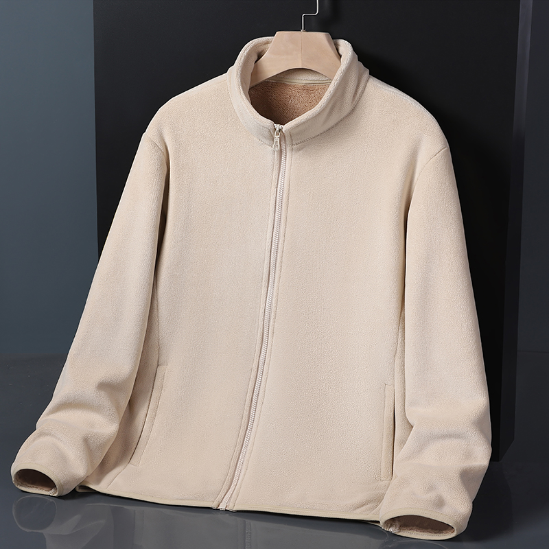 抓绒衣500克加厚加绒奥粒绒女款男款外套上衣情侣款摇粒绒羊羔绒，男装夹克，奇怪漫猴工厂店