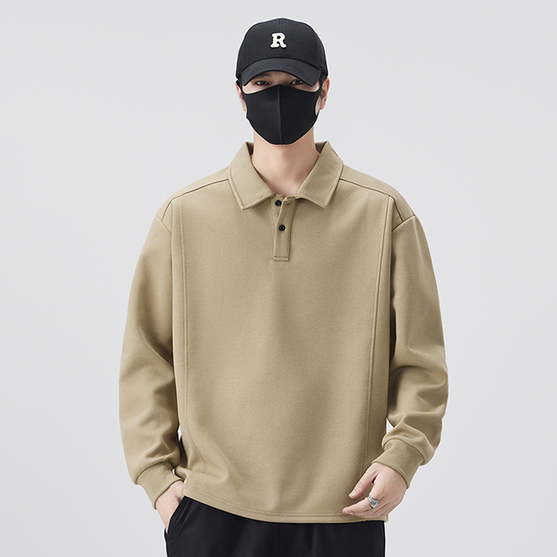 秋季polo衫男长袖翻领，男装T恤，奇怪漫猴工厂店