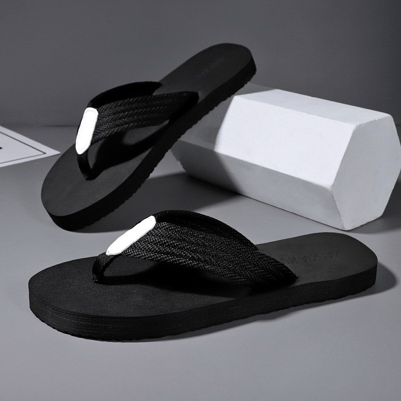 网红款简约风男人字拖男防滑沙滩鞋新款夹脚夏季布带外穿拖鞋耐磨