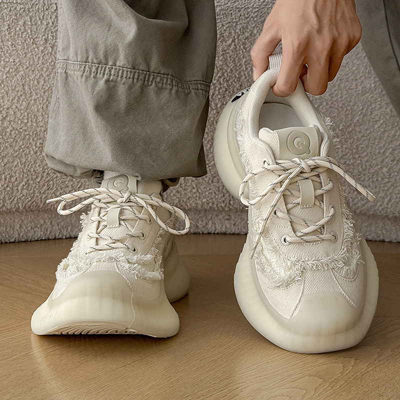 明星同款流光跑鞋男女款轻奢新款透气百搭运动休闲鞋小香风老爹鞋