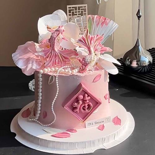 金鱼锦鲤鲤鱼翻糖硅胶模具