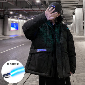 931 冬装新款潮牌变色迷彩90%白鸭绒羽绒服男外套图片