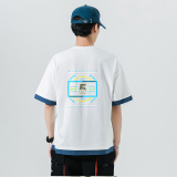 无影墙日系大码假两件短袖t恤男2024新款纯棉体恤A436-3183-P30，男装T恤，电商A436