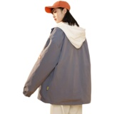 2024新款潮流春季连帽中性棒球服夹克假两件外套A436-2122-P75，男装夹克，电商A436