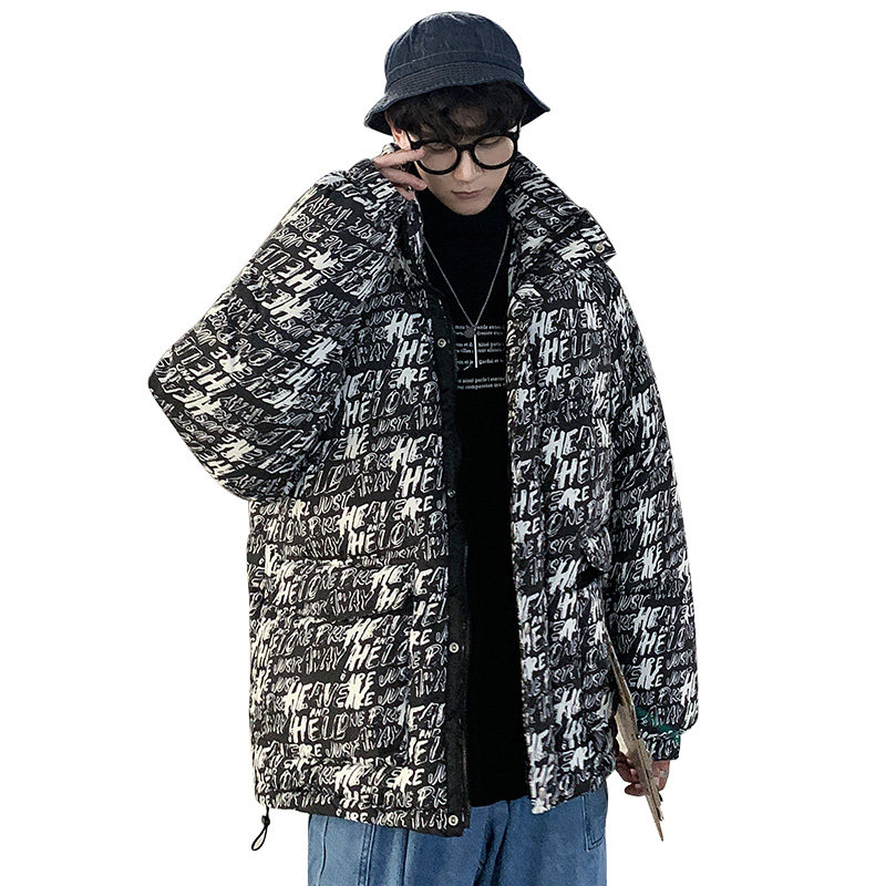 919P140控价188冬季立领棉服男潮牌帅气宽松加厚情侣棉衣面包服,男装棉衣,电商A436