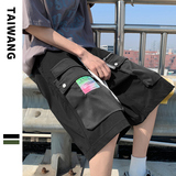 夏季复古宽松休闲裤工装机能风大口袋五分裤A436-5233-P45控价60，男装休闲裤，电商A436