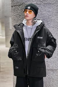 918 冬季新款90%白鸭绒保暖羽绒服男潮牌炫彩外套图片