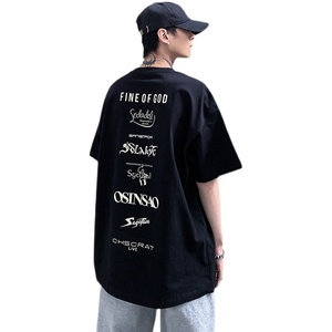 2022高街男孩设计感冷淡风欧美hiphop复古t恤短袖男 A436-501-P45图片