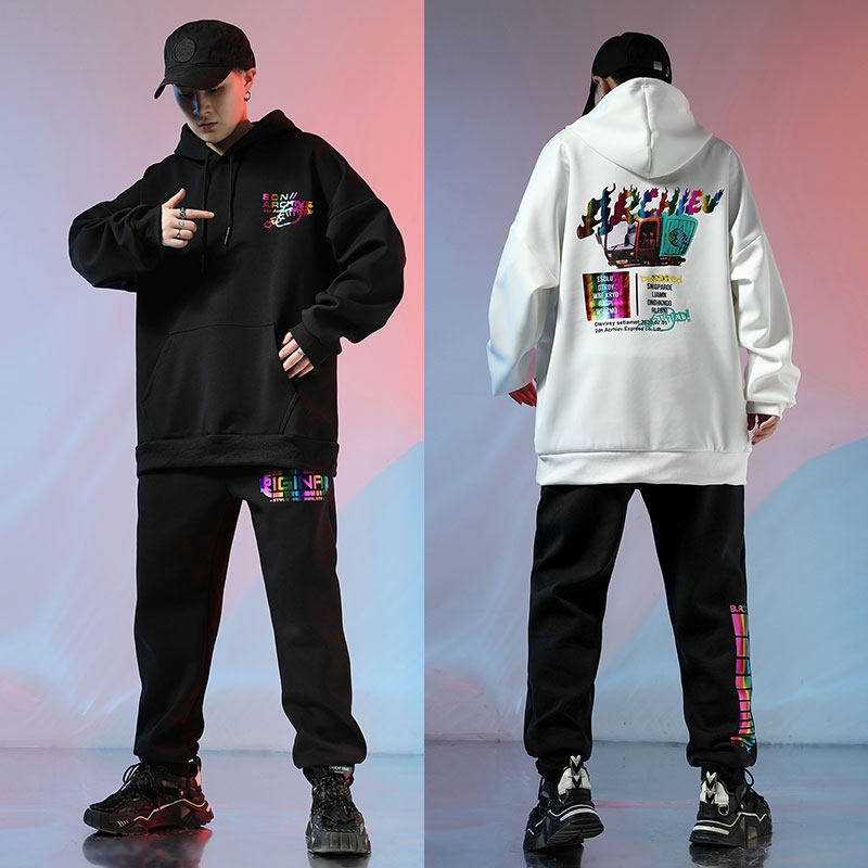 有现货2021春季新款潮牌连帽卫衣休闲运动套装A436-193208，男装套装，电商A436