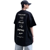 2024新款高街男孩冷淡风欧美hiphop复古t恤短袖男A436-501-P45，男装T恤，电商A436