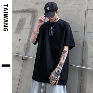 2024新款高街男孩冷淡风欧美hiphop复古t恤短袖男A436-501-P45