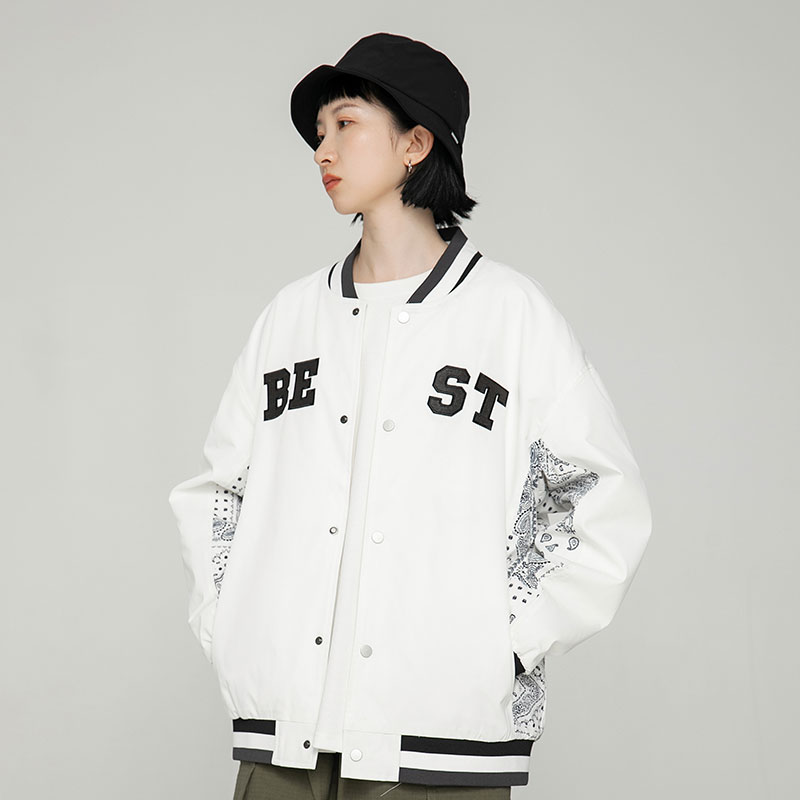 A436-7819-P1052023春季新款无影墙立领外套腰花上衣棒球服夹克,男装夹克,电商A436