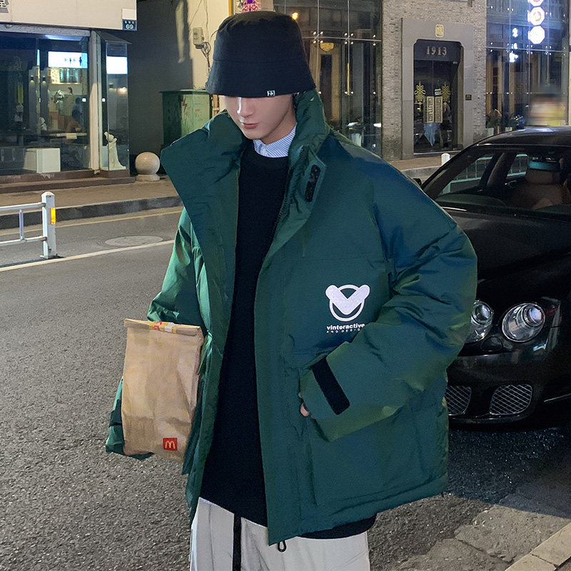 923冬装新款港风亮色保暖棉衣男宽松棉袄外套,男装棉衣,电商A436