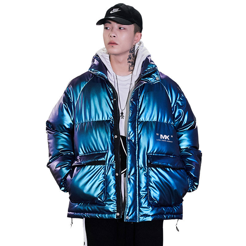 922棉服冬季外套男棉衣服韩版潮流亮面加厚保暖棉袄,男装棉衣,电商A436