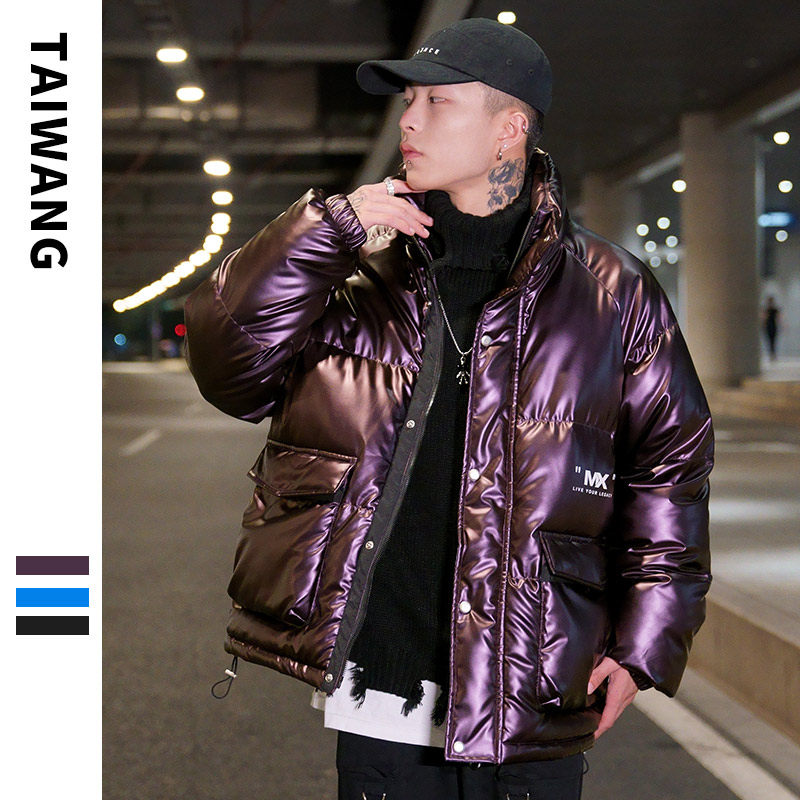 922 棉服冬季外套男棉衣服韩版潮流亮面加厚保暖棉袄图片