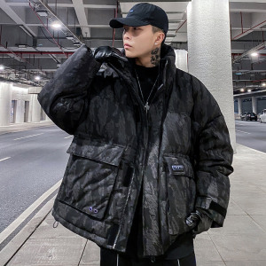 930 P249 控价328 冬装新款90%白鸭绒潮牌变色羽绒服男工装外套图片