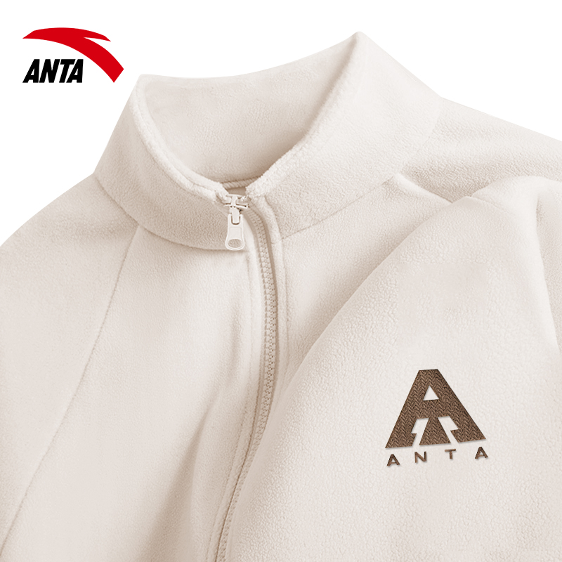 安踏摇粒绒外套女2025新款