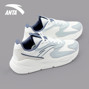 安踏不羁男鞋运动鞋2026新款冬季季皮面复古老爹鞋男款休闲跑步鞋