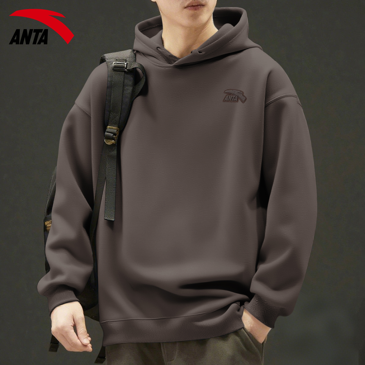 安踏2025春秋新款宽松美式卫衣